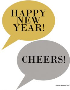 Free Printable New Year’s Photo Booth Props