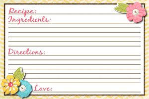 Free Printable Recipe Cards Templates