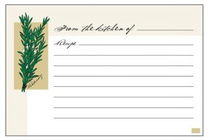 Free Recipe Card