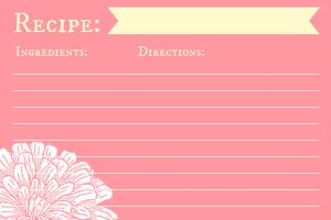 Free Recipe Card Printables