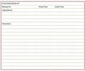 Full Page Recipe Cards