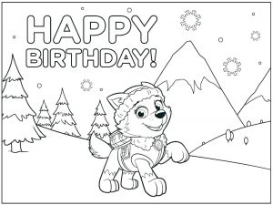 Happy Birthday Card to Color