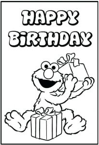 Happy Birthday Coloring Card