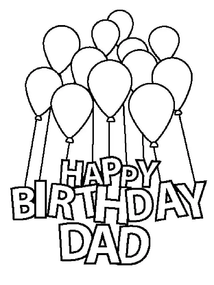 Free Printable Coloring Birthday Cards For Dad