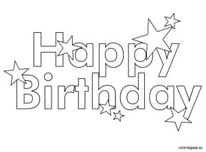 Happy Birthday Grandma Coloring Card