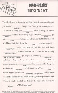 Long Christmas Music Mad Libs