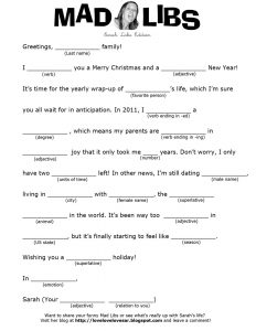 Night before Christmas Mad Lib Printable