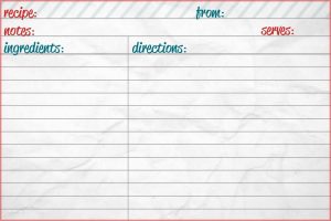 Personalized Recipe Cards