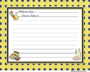 Polka Dot Recipe Cards