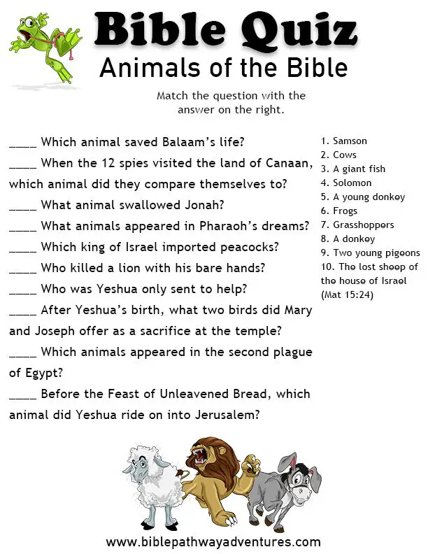 32 Fun Bible Trivia Questions | KittyBabyLove.com
