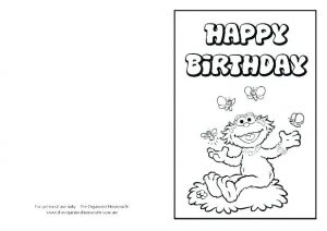 Printable Birthday Card to Color