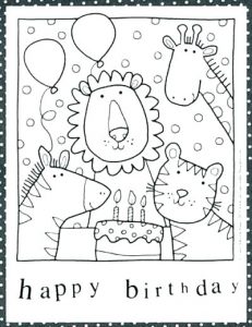 Printable Birthday Coloring Cards