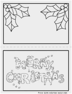 Printable Christmas Cards for Kids to Color
