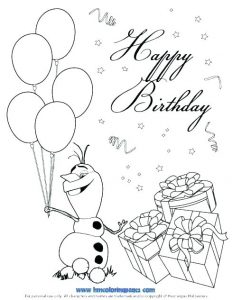 Printable Colorable Birthday Cards