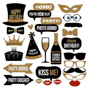 Printable Photo Booth Props Birthday