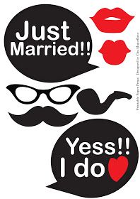 Printable Photo Booth Props Wedding