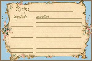Printable Recipe Card Template