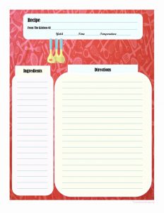 Printable Recipe Card Templates
