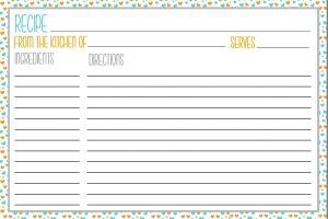 Printable Recipe Cards