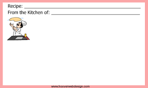 Printable Recipe Cards Template