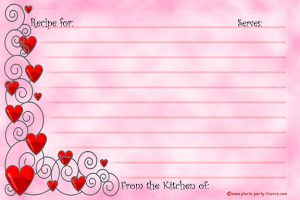 Printable Recipes Cards