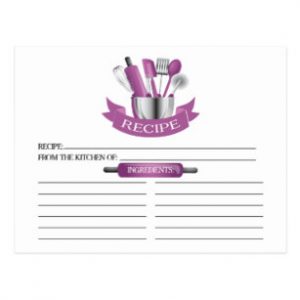 Purple Recipe Cards