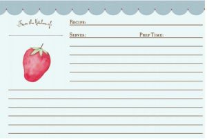 Recipe Card Printable