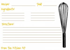 Recipe Card Templates