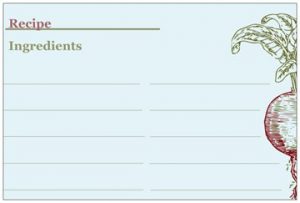 Recipe Cards 4x6