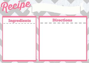 Recipe Cards Printable Free