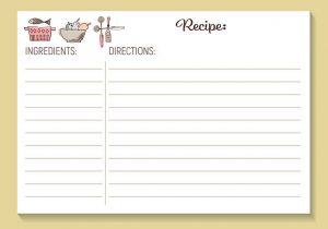 Recipe Cards Template
