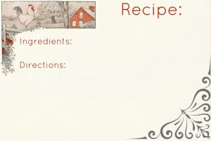 Rooster Recipe Cards