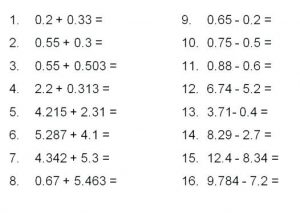 Addition and Subtraction Facts Worksheets