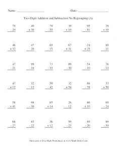 Addition and Subtraction with Regrouping Worksheets