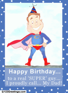 Birthday Card Images for Super Dad