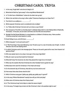 Christmas Song Trivia