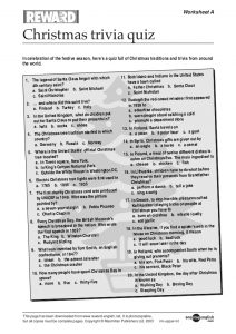 Christmas Tradition Trivia Questions