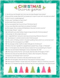 Christmas Trivia Games