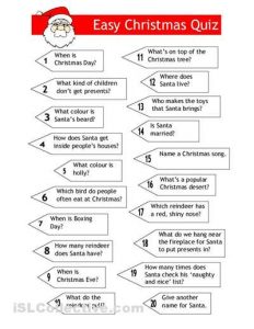 Christmas Trivia Games for Adults