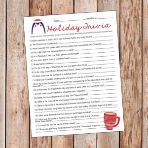 Christmas Trivia Party Games