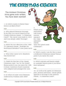 Christmas Trivia Puzzles