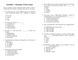 Christmas Trivia Questions with Answers