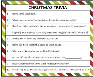 Christmas Trivia for Kids