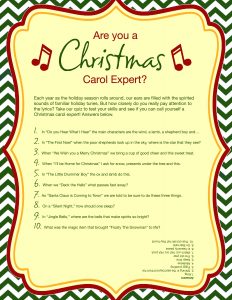 Easy Christmas Song Trivia Questions and Answers