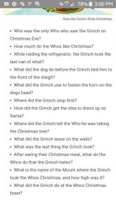 How the Grinch Stole Christmas Trivia