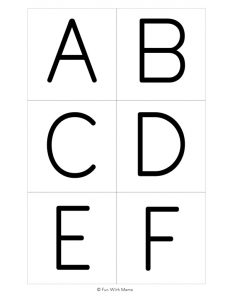 Plain Alphabet Flash Cards