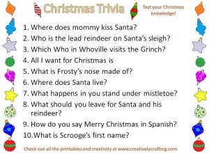 Printable Christmas Trivia Questions