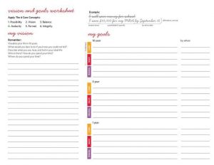 Career Goal Setting Worksheet