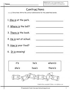 Contractions Ks1 Worksheet