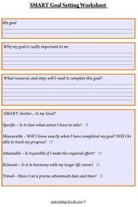 Creative Educational Goal Setting Worksheets